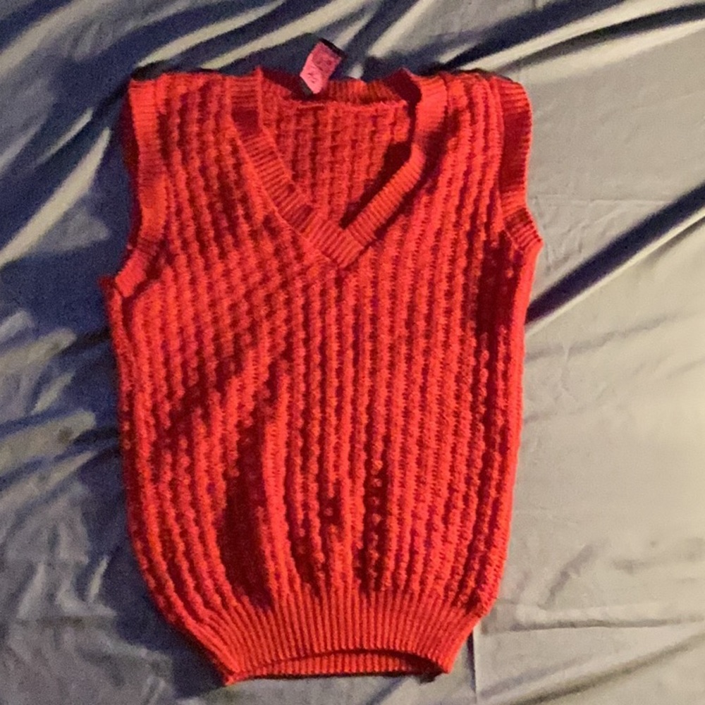 Red Sweater Vest.